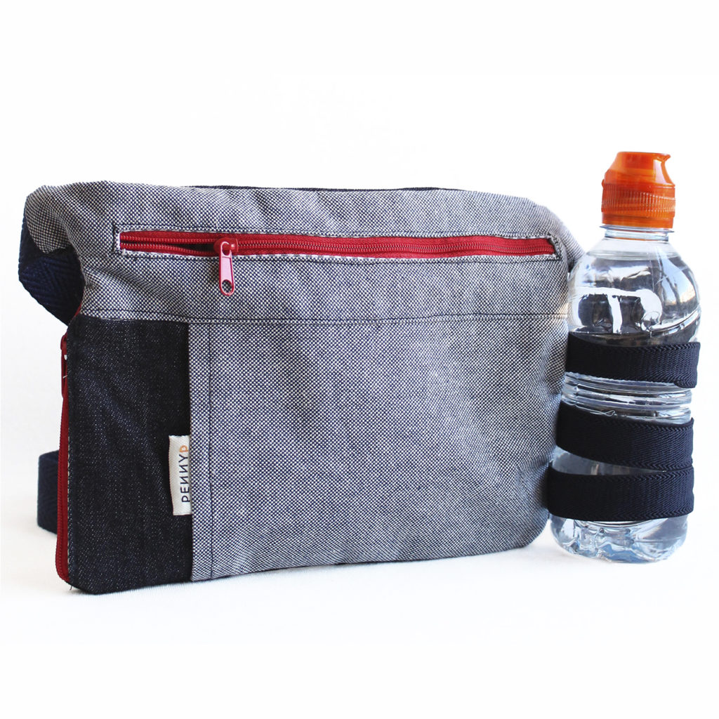 Blue bum bag with water bottle holder PennyP