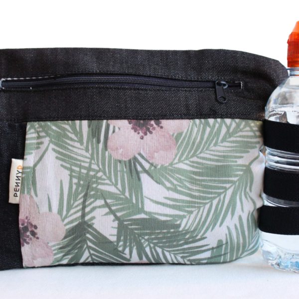 handmade flowers bum bag water bottle holder