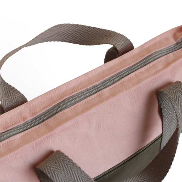 recycled convertible backpack khaki pink